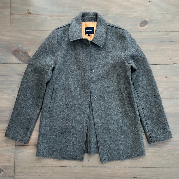 Right-On (Japanese brand) gray wool coat. - Picture 1 of 8